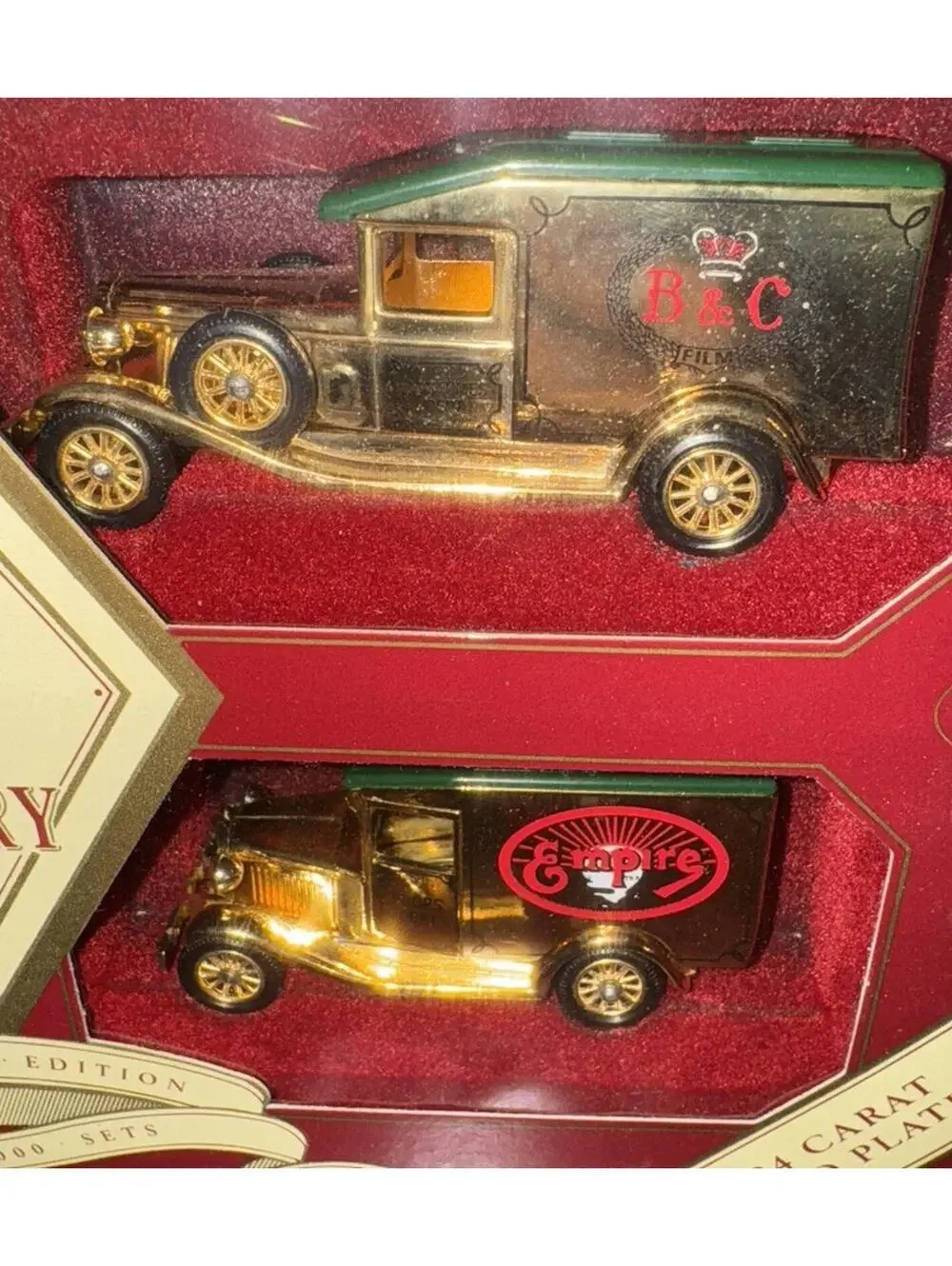 Lledo The Golden Days Of The Film Industry Collection 24K Gold Plated Limited Ed
